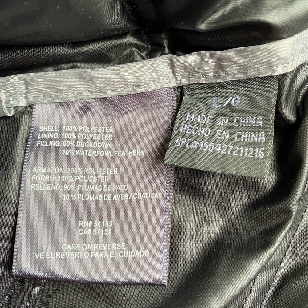 Kenneth Cole Women's Black Puffer Jacket Size L Fillig: 90% Duckdown - Picture 3 of 8